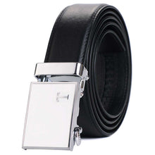 Load image into Gallery viewer, mens black belt white buckle