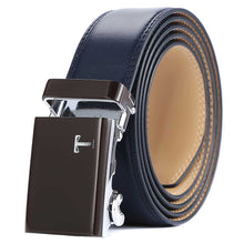 Load image into Gallery viewer, mens blue belt coffee buckle