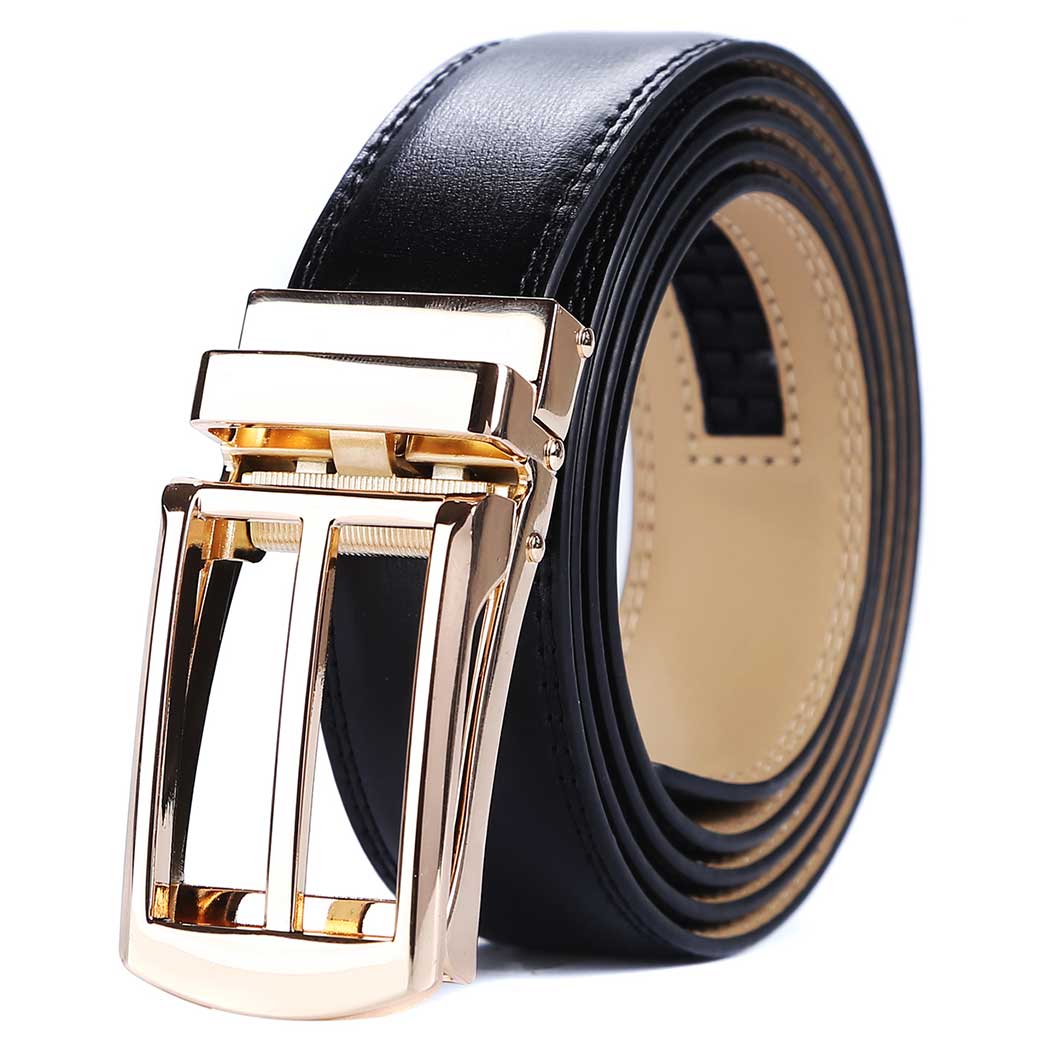 Racheting Belt for Men Click Buckle Slim Suit Belt 30mm