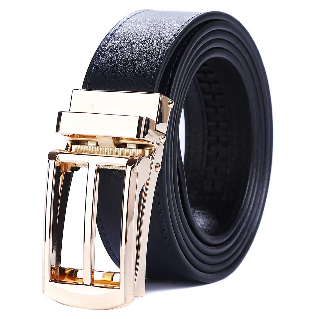 JASGOOD Men Ratchet Belt Strap Wide 30MM 1.18”,Replacement Leather Belt,Automatic  Belt Strap Without Buckle 