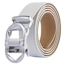 Load image into Gallery viewer, white and silver belt mens