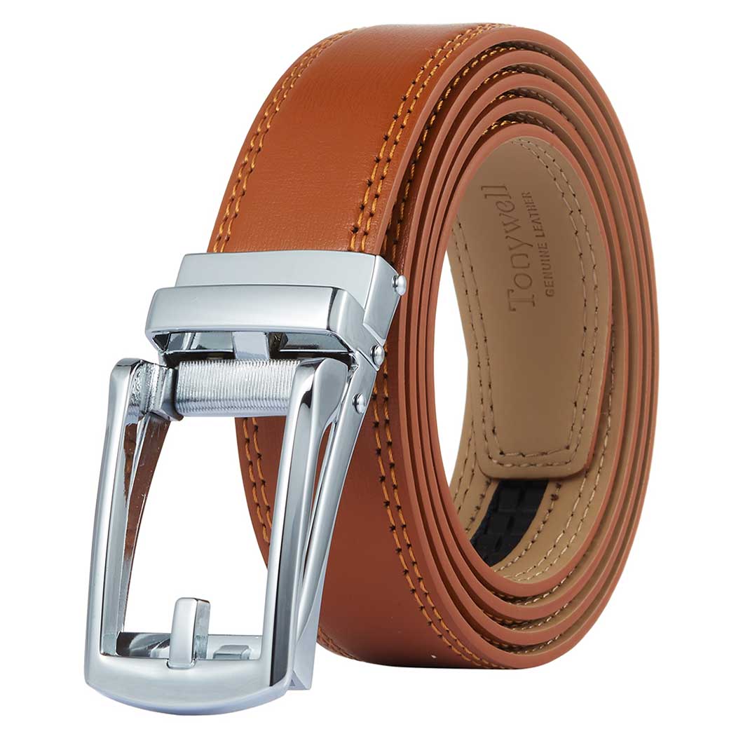 Tonywell Belt Men's Ratchet Leather Belt