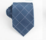 Blue Silk Neck Ties for Men 3 3/8