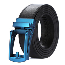 Load image into Gallery viewer, Tonywell_Click_Belt_Black_Belt_Blue_Buckle_for_Men