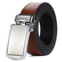 Load image into Gallery viewer, Tonywell_Distinctive_Buckle_Tan_Belt_Silver_Buckle