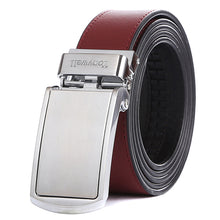 Load image into Gallery viewer, Tonywell_Distinctive_Buckle_Wine_Red_Belt_Silver_Buckle