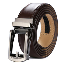 Load image into Gallery viewer, Tonywell_Leather_Mens_Ratchet_Belt_Brown_Belt_Gun_Buckle