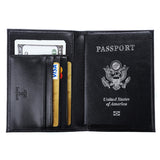 Passport Holder RFID Blocking Credit Card Cover Slim Travel Bifold Wallet for Men & Women